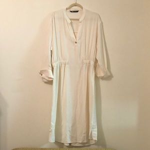 Zara XXL off white linen dress